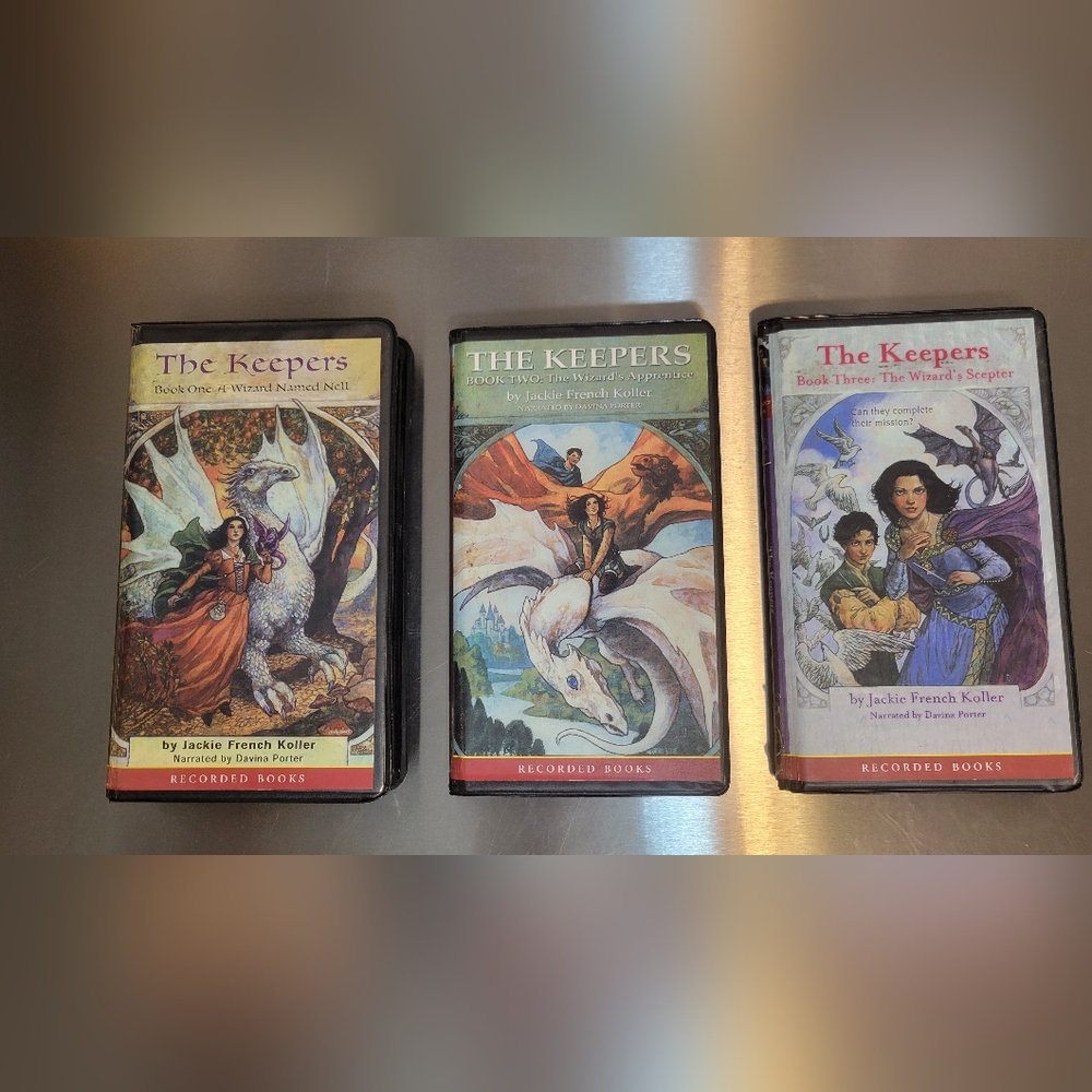 VTG Lot Of 3 Cassette Audiobooks Jackie French Koller The Keepers Books 1-2-3